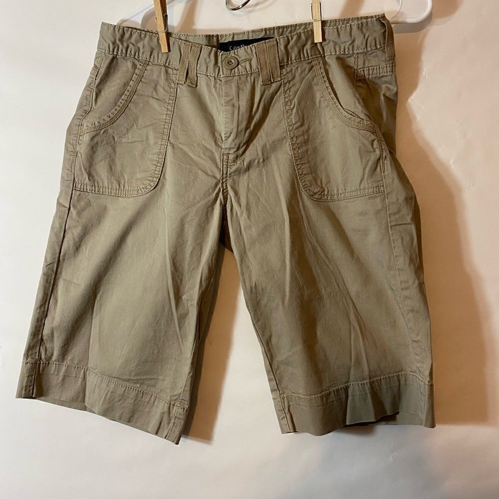 Calvin Klein Jeans Khaki Bermuda Shorts Size 6 NWOT